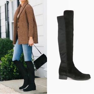 Blondo Black Suede Waterproof Over-the-Knee Boots